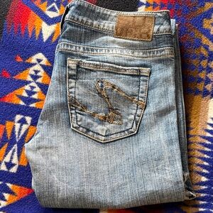 Silver Jeans Twisted Light Blue Denim Jeans 28x32